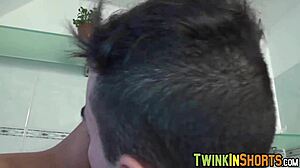 Homosexuals Kiss and Jerk Off Each Other in Shower