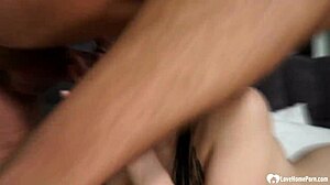 Beautiful woman wears stockings while we have sex