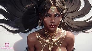 Big ass ebony queen rides monster cock to creampie in POV