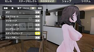 Anime girl exposes in public naked coat game