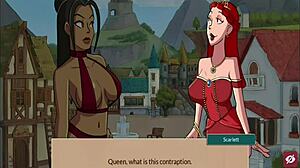 queens brothel adventure with busty orc character