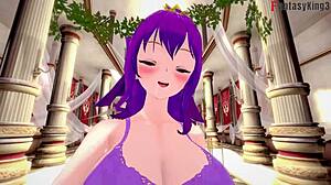 Scathach-Skadi having sex on throne in POV hentai