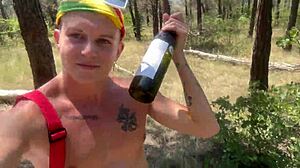 Bi Threesome Caught in Forest Sucking and Banging Hard!