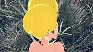 Tinker Bell grown up, fucked while fairy watches
