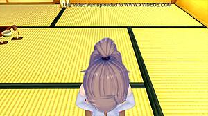 Cute girl in sexy maid costume rides big cock in 3d hentai fantasy