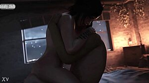 lara and claire moaning in pleasure during doggystyle and cowgirl in 3d animation?