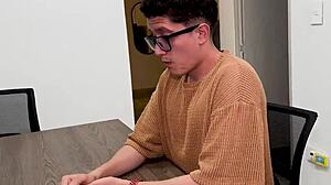 CURVY LATINA FUCKS CANDIDATE IN INTERVIEW FOR JOB. DOGGYSTYLE AND COWGIRL PUSSY ACTION.