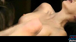 feeling the passion as american lesbian girls finger each other on corvette hood