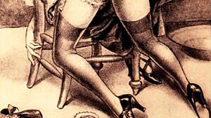 vintage erotic cartoon drawings from antique anime hentai collection