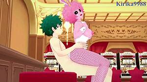 mina ashido bunny girl creampie with izuku midoriya
