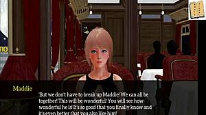 blonde and redhead in cartoon family with small tits