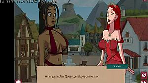 queens brothel adventure with busty orc character