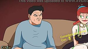 Animation of Chuchozepa, the quirky tia grandma in wild cartoon antics