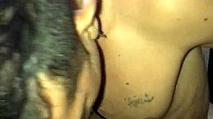 Melania Feels Intense Pleasure Sucking Black Delivery Guy's Big Cock Outdoors