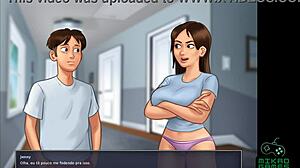 Summertime Saga Ep 32: She comes to suck and ride in the bathroom.