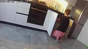 Cheating wife fucks neighbor in kitchen! 🍑