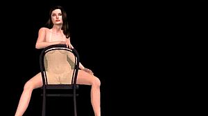 Animated 3D Cartoon Girl Strikes Sexy Poses In Various Positions