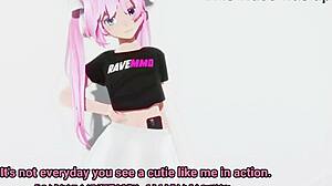 bratty anime girl gets owned by huge black cock in wild scene