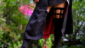 yor forger swallows cum in cowgirl, big pussy dripping