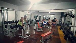 working out hard at the gym with intense sessions