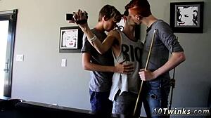 Free Gay Sex Videos 18 Hung Emo Pool Cues And Balls At The Ready