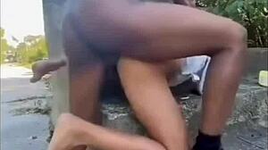 gave it to the huge black cock guy in abandoned lot, almost caught