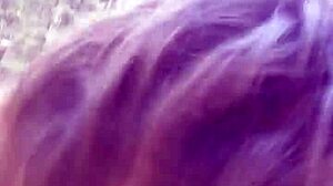 Petite Latina intensely sucks a huge cock and swallows every drop of cum by the riverfront