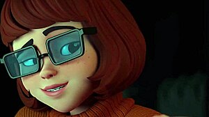 Velma gets bent over for intense doggystyle creampie