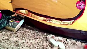 I saw a girl masturbating solo while camping in the anime