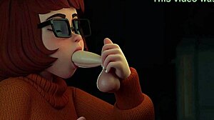 Velma gets bent over for intense doggystyle creampie