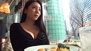 Mei, the 22-year-old dental assistant, moans as her big boobs bounce during intense fucking.