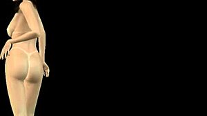 Beautiful Girl Poses in Many Positions in 3D Cartoon!