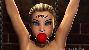 Why is the sub-slut gagged and getting anal fucked by black cock?