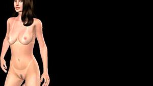 Beautiful Girl Poses in Many Positions in 3D Cartoon!