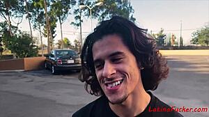 Brunette Latin Teen Doesn't Mind Gay Sex for Money in Public Riding!