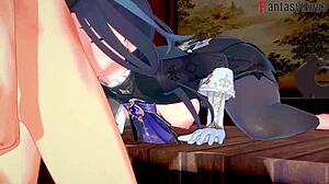 Clorinde Blowjob Fantasy in Genshin Impact 3D Animation