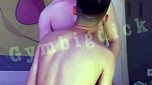 handsome asian gay couple fucking bareback in homemade scene