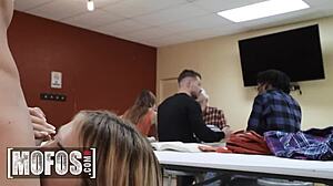 Mofos students Emma Bugg and Victor Ray have wild classroom fuck!