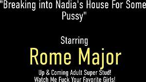 Hot blonde Nadia White gets pounded by hung thief Rome Major in wild interracial