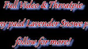 Beautiful goth prepares for a deep meal with neck strain and stomach fullness.