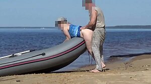 lady tourist meets boatman for an unexpected steamy encounter on the open water.