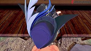 Clorinde Blowjob Fantasy in Genshin Impact 3D Animation