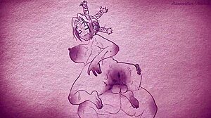 Menchi gets fucked in hentai anime porn!