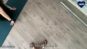 big tit girl asked me for help in gym, ended with rough anal