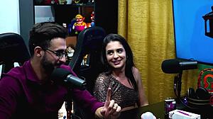 Unbelievable! She Sucked Her Husband's Cock on a Live Podcast!