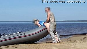 lady tourist meets boatman for an unexpected steamy encounter on the open water.