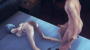 re zero hentai with rem in intense japanese anime banging