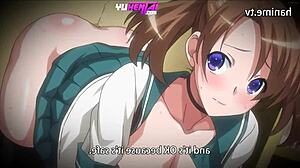 Teen stepsister glory hole threesome in hentai