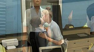 Secretary gangbang in the sims office.