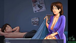 Summertime Saga Ep 32: She comes to suck and ride in the bathroom.